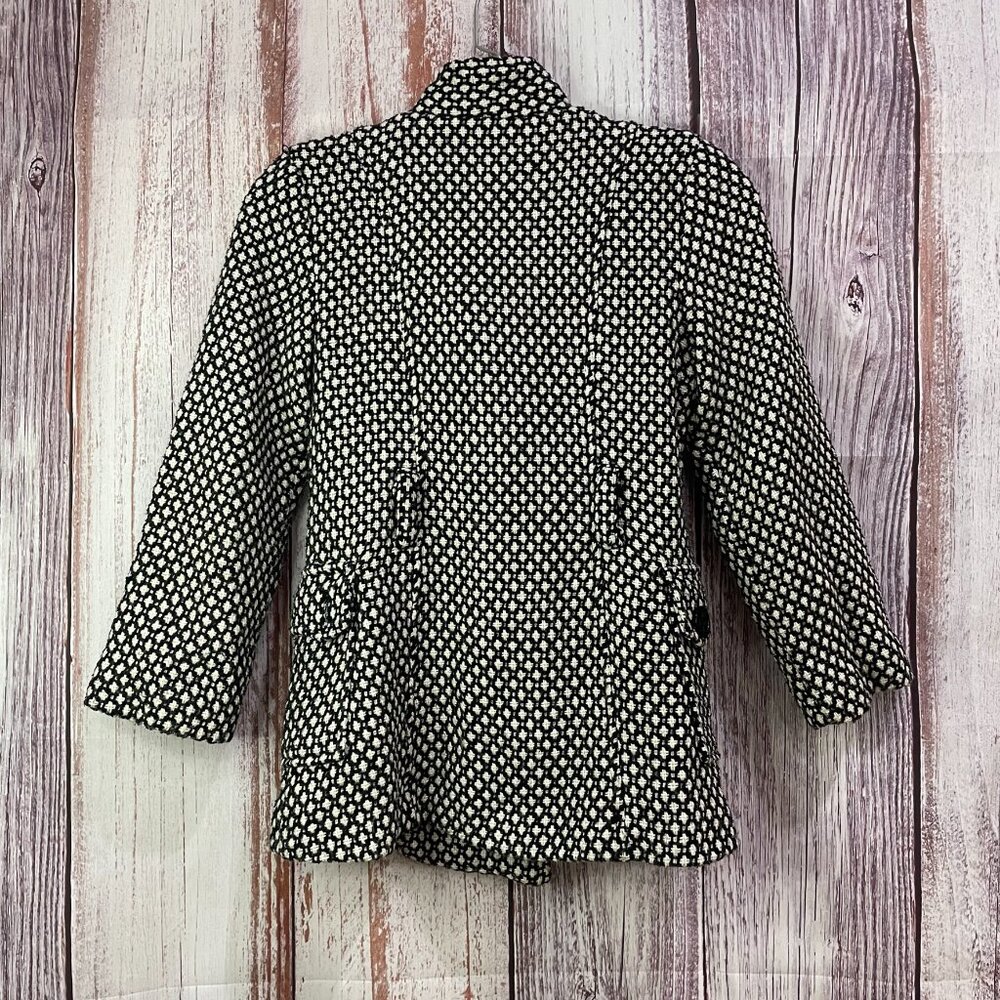 IZ Byer California Black/White Pea Coat Kids Size Medium #5108 - Picture 2 of 11